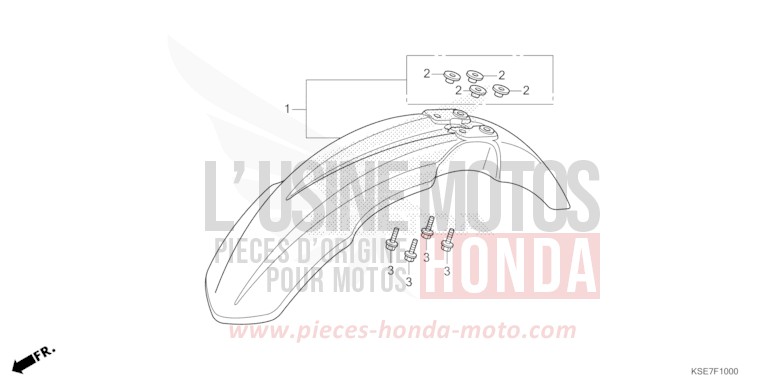 FRONT FENDER for CRF150R "Big wheels" EXTREME RED (R292) from 2025